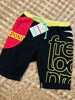 Load image into Gallery viewer, Kids Size 8 &quot;Yellow &amp; Black Pono&quot; Beach Comber Shorts

