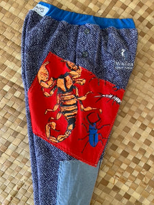 Kids Size 6 "Red & Blue Creepy Bugs" Star Gazer Pants