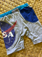 Load image into Gallery viewer, Kids Size 4 "Blue &amp; Grey NASA" Beach Comber Shorts
