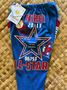 Kids Size 4 "Red & Royal Blue All-Star" ʻOpihi Picker Pants