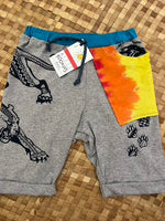 Load image into Gallery viewer, Kids Size 8 &quot;Rainbow &amp; Grey Panther&quot; Beach Comber Shorts
