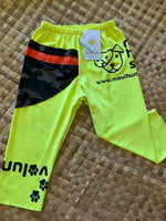 Load image into Gallery viewer, Kids Size 4 "Neon Yellow Maui Humane Society" ʻOpihi Picker Pants
