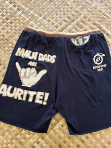 Mens Size M "Black Skeletons Maui Dads are Aurite" Kanikapila Shorts