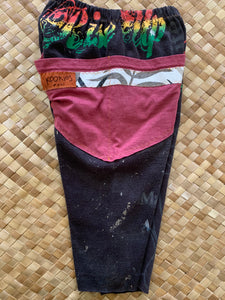 Kids Size 2 "Black & Rasta Color Roots" ʻOpihi Picker Pants