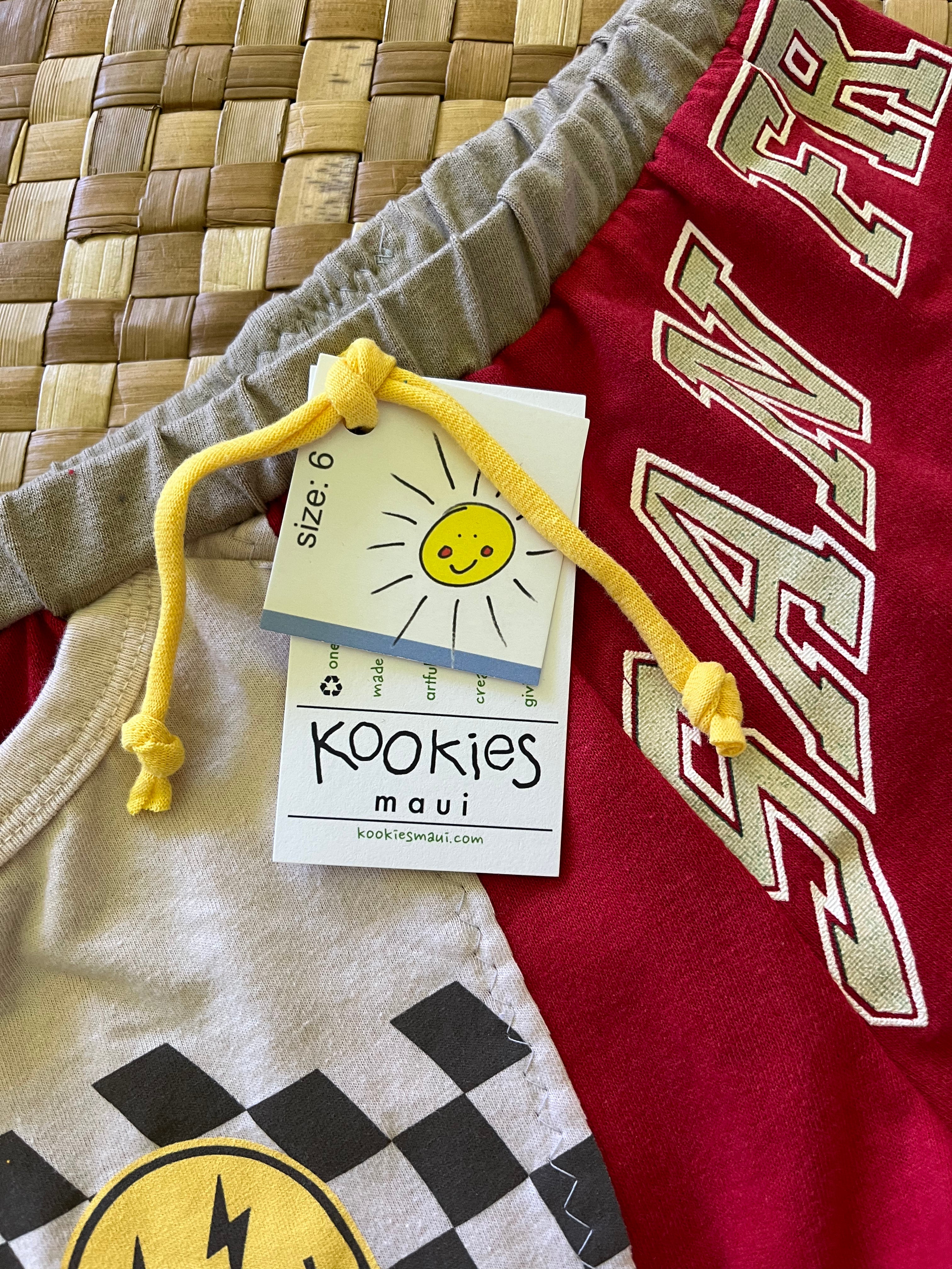 Kids Size 6 "Red & Beige San Francisco 49ers" Beach Comber Shorts