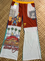 Load image into Gallery viewer, Ladies Size M &quot;Jewel Tones Beach Loving&quot; Flutter Pants
