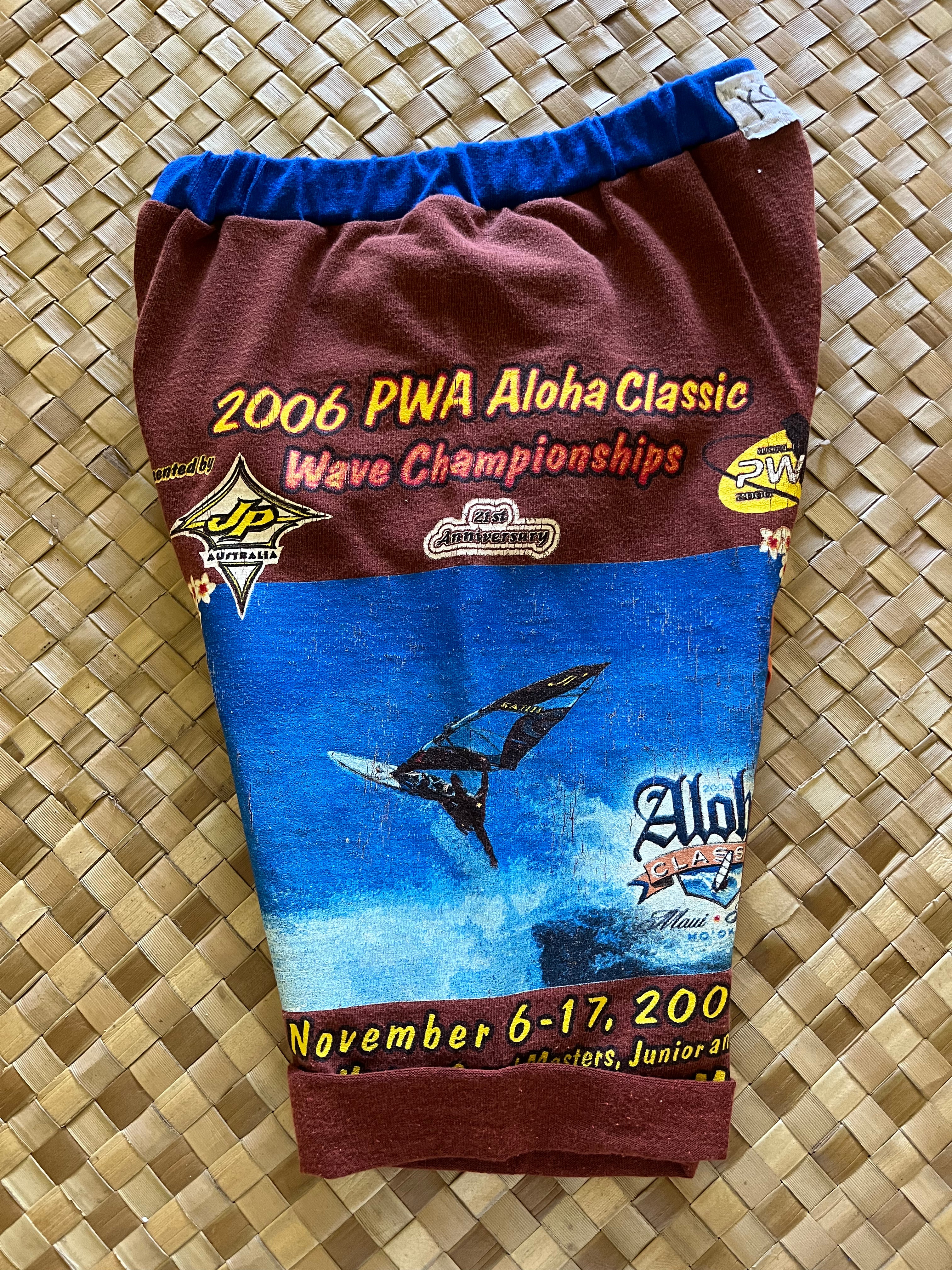 Kids Size 6 "Rust and Blue Aloha Classic" Beach Comber Shorts