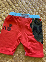 Load image into Gallery viewer, Kids Size 2 "Orange &amp; Camo Lanai Pineapple" Beach Comber Shorts
