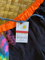 Load image into Gallery viewer, Kids Size 8 "Black &amp; Neon Octopus" Beach Comber Shorts
