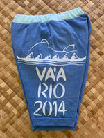 Load image into Gallery viewer, Kids Size 4 &quot;Blue &amp; Paisley Vaʻa Rio&quot; Beach Comber Shorts
