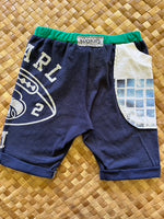 Load image into Gallery viewer, Kids Size 4 &quot;Navy &amp; Green Pearl Jam&quot; Beach Comber Shorts
