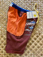 Load image into Gallery viewer, Kids Size 6 &quot;Rust and Blue Aloha Classic&quot; Beach Comber Shorts
