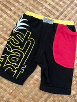 Load image into Gallery viewer, Kids Size 8 &quot;Yellow &amp; Black Pono&quot; Beach Comber Shorts
