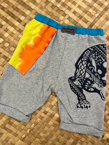 Kids Size 8 "Rainbow & Grey Panther" Beach Comber Shorts