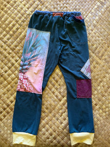 Kids Size 8 "Green & Blue Pineapple and Dragon" Holoholo Pants