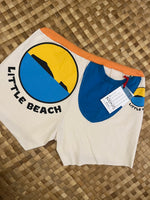 Load image into Gallery viewer, Ladies Size S &quot;Blue &amp; Yellow Little Beach&quot; Simple Shorty
