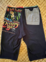 Load image into Gallery viewer, Mens Size M &quot;Black &amp; Grey Mermaid and Seahorse&quot; ʻOpihi Picker Shorts
