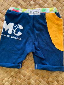 Kids Size 2 "Navy & Goldenrod UHMC" Beach Comber Shorts