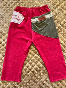 Kids Size 4 "Red & Tan Ketchup" ʻOpihi Picker Pants