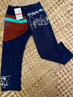 Load image into Gallery viewer, Kids Size 8 &quot;Navy Blue &amp; Rust Fishing&quot; ʻOpihi Picker Pants
