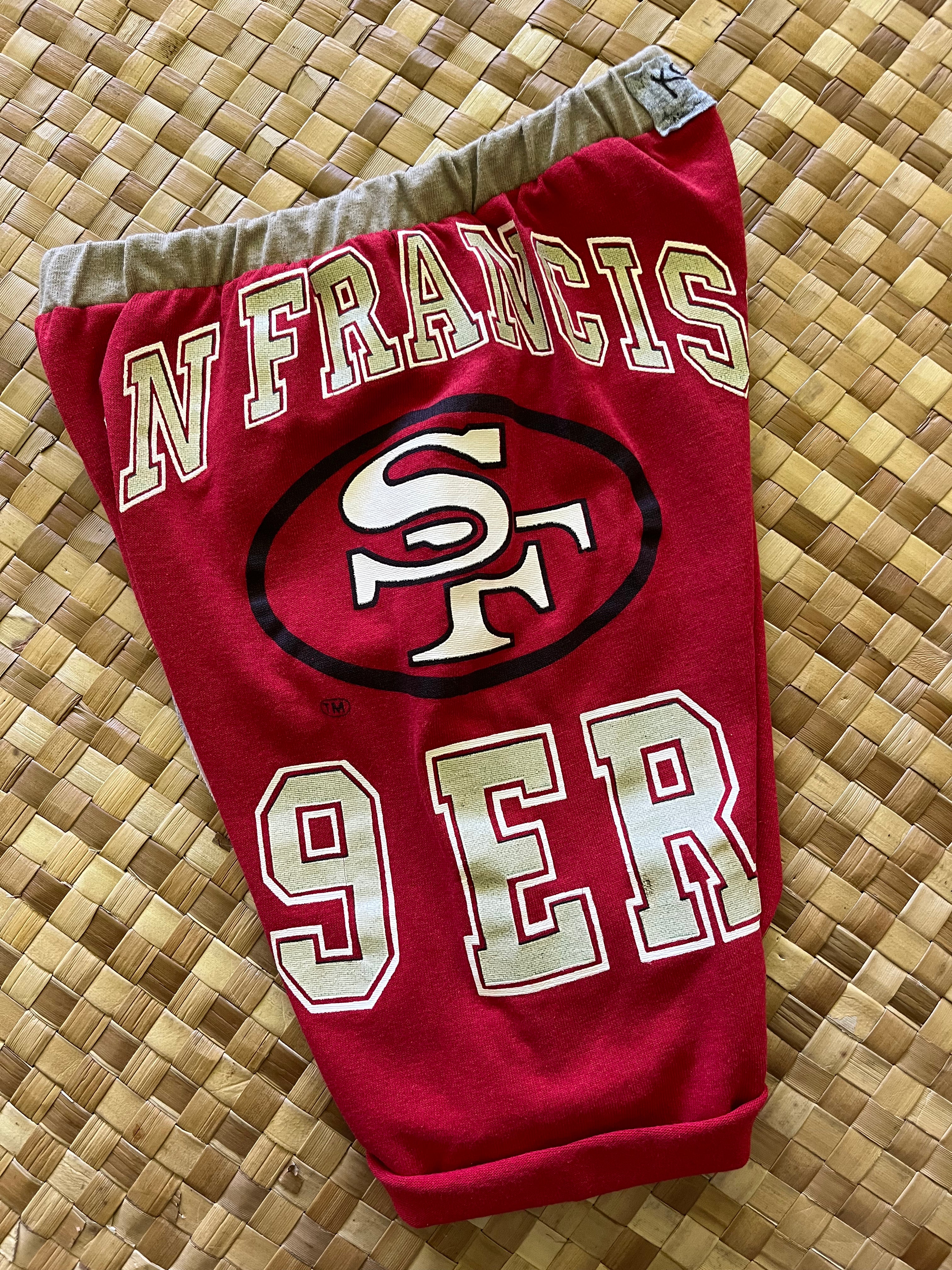 Kids Size 6 "Red & Beige San Francisco 49ers" Beach Comber Shorts