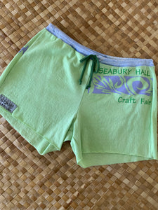 Ladies Size S "Green & Purple Maunalei" Simple Shorty Shorts