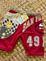 Load image into Gallery viewer, Kids Size 6 &quot;Red &amp; Beige San Francisco 49ers&quot; Beach Comber Shorts
