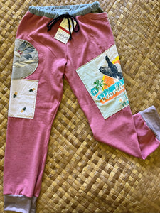 Kids Size 8 "Pink Whales and Pineapples" Holoholo Pants