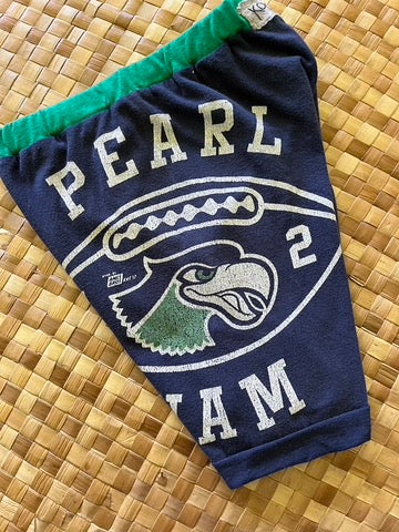 Kids Size 4 "Navy & Green Pearl Jam" Beach Comber Shorts