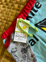 Load image into Gallery viewer, Kids Size 2 "Teal &amp; Black Kites" Beach Comber Shorts
