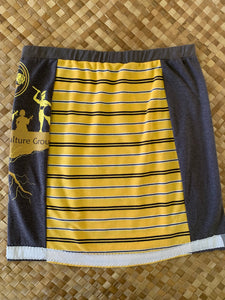 Ladies M "Yellow & Grey Ryukyu" Short Pencil Skirt