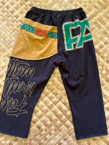 Kids Size 4 "Gold & Black Family" ʻOpihi Picker Pants