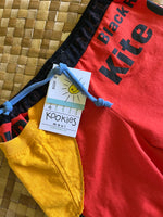Load image into Gallery viewer, Kids Size 4 "Yellow &amp; Orange Kite" Beach Comber Shorts

