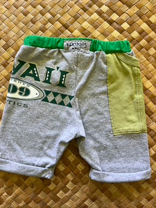 Kids Size 2 "Green & Grey University of Hawaii" Beach Comber Shorts