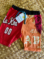 Load image into Gallery viewer, Kids Size 4 "Red &amp; Orange Maui Na Koa" Beach Comber Shorts
