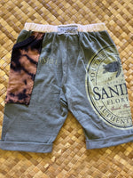 Load image into Gallery viewer, Kids Size 6 "Olive &amp; Tan Turtle" Beach Comber Shorts
