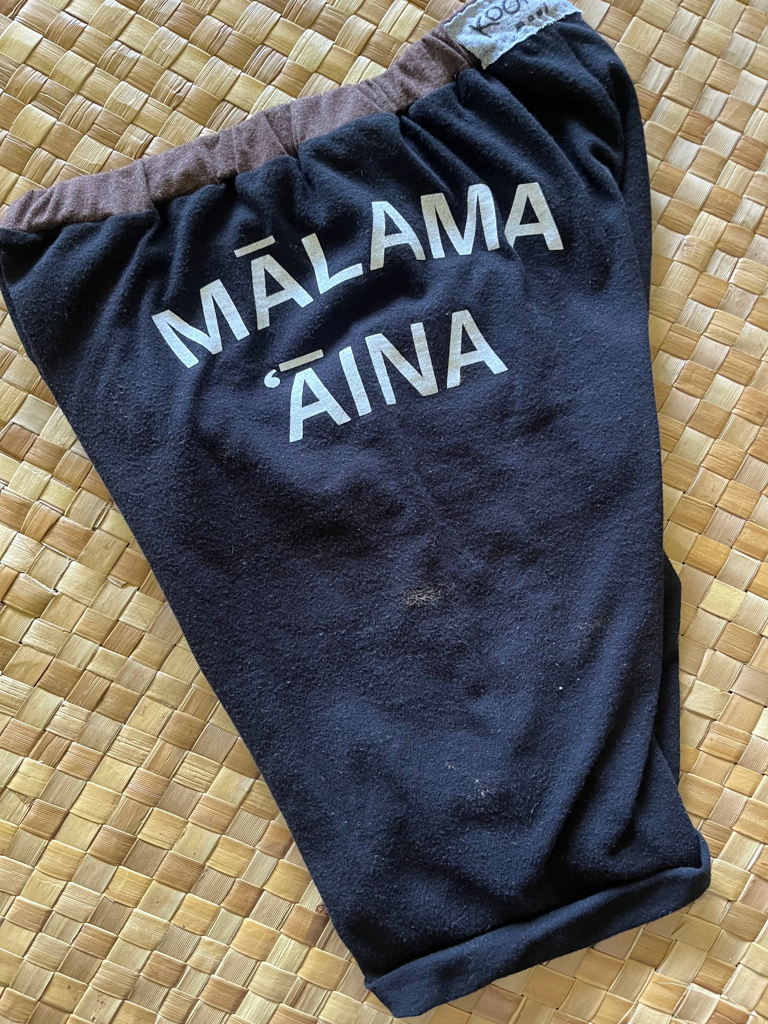 Kids Size 8 "Black & Brown Malama Aina" Beach Comber Shorts