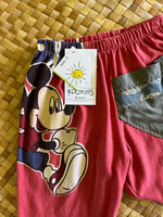 Load image into Gallery viewer, Kids Size 2 "Red Mickey Mouse" ʻOpihi Picker Pants
