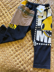 Kids Size 4 "Black & Beige Pac Man" ʻOpihi Picker Pants