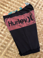 Load image into Gallery viewer, Kids Size 8 &quot;Black &amp; Gold Hurley&quot; Beach Comber Shorts
