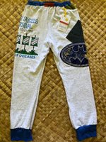 Load image into Gallery viewer, Kids Size 8 "Green &amp; Grey Carnival and Batman" Holoholo Pants
