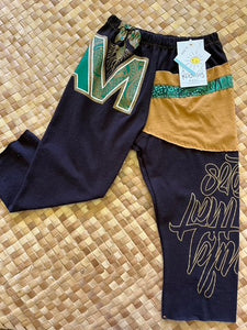Kids Size 4 "Gold & Black Family" ʻOpihi Picker Pants