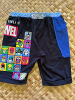 Load image into Gallery viewer, Kids Size 6 &quot;Black Marvel Periodic Table&quot; Beach Comber Shorts
