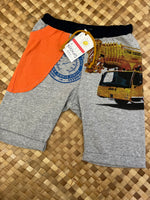 Load image into Gallery viewer, Kids Size 8 &quot;Grey and Black Big Truck&quot; Beach Comber Shorts
