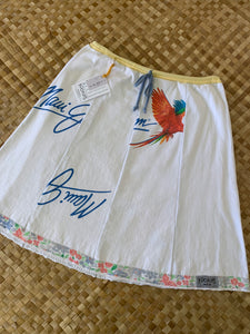 Ladies M "White Maui Parrot" My Favorite Gored Skirt