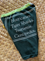 Load image into Gallery viewer, Kids Size 8 &quot;Green &amp; Brown Hawaii Hazards&quot; Beach Comber Shorts
