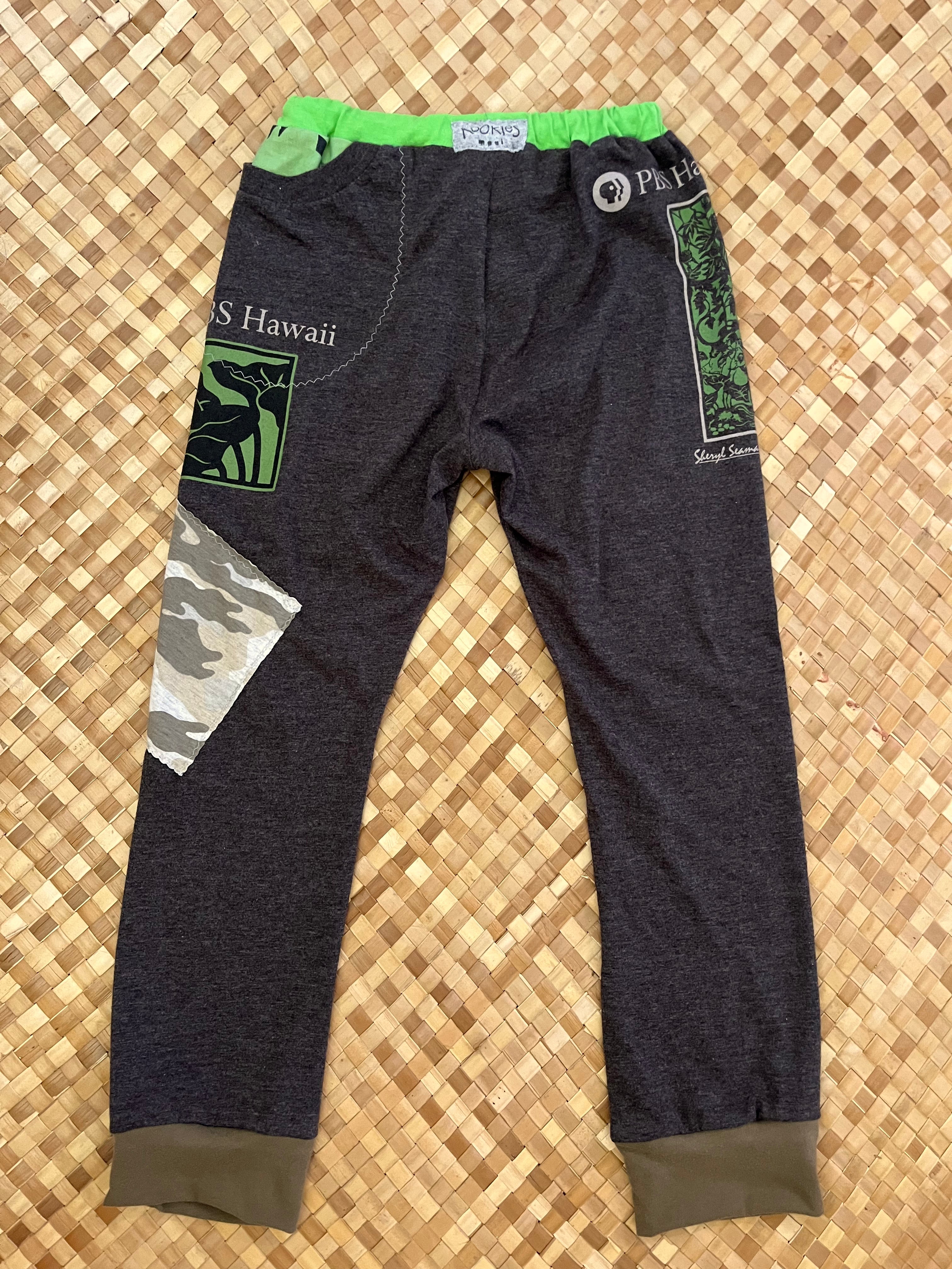 Kids Size 10 "Green & Grey PBS Hawaii" Holoholo Pants