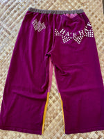 Load image into Gallery viewer, Ladies Size S &quot;Maroon &amp; Goldenrod Farmer&quot; Breezy Capri
