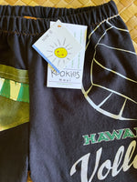 Load image into Gallery viewer, Kids Size 6 "Green &amp; Black UH Volleyball" ʻOpihi Picker Pants
