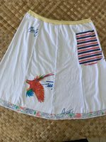 Load image into Gallery viewer, Ladies M &quot;White Maui Parrot&quot; My Favorite Gored Skirt
